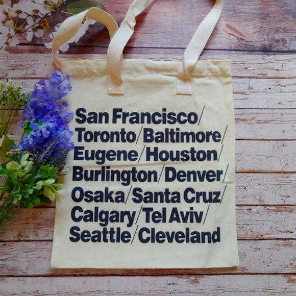 American Apparel Bags American Apparel Cities Tote Bag In Canvas